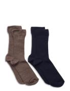 Sock 2P Wool Big Boy Sukat Multi/patterned Lindex