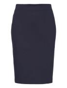 Pencil Skirt With Rome-Knit Opening Polvipituinen Hame Navy Mango