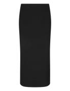 Corentine Knit Skirt Polvipituinen Hame Black Second Female