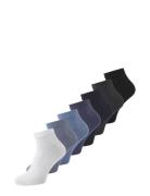 Jacbass Solid Short Socks 7 Pack Nilkkasukat Lyhytvartiset Sukat Blue ...