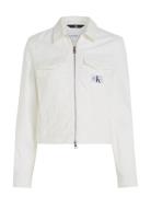 Lean Moto Jacket Farkkutakki Denimtakki White Calvin Klein Jeans