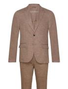 Bs Pollino Classic Fit Suit Set Puku Brown Bruun & Stengade