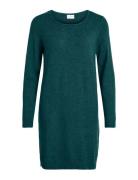 Viril L/S Knit Dress Polvipituinen Mekko Green Vila