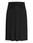Skirt Polvipituinen Hame Black Rosemunde