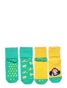 2-Pack Kids Monkey & Banana Anti Slip Socks Jarrusukat Multi/patterned...