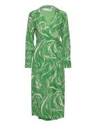 Slfsirine Ls Midi Wrap Dress B Polvipituinen Mekko Green Selected Femm...
