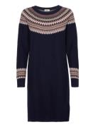 Dresses Flat Knitted Polvipituinen Mekko Navy Esprit Casual