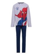 Long Pyjama Pyjamasetti Pyjama Blue Spider-man
