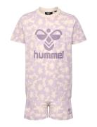 Hmlcarol Night Suit S/S Pyjamasetti Pyjama Purple Hummel