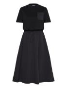 Dresses Knitted Polvipituinen Mekko Black Esprit Casual