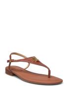 Ellington Burnished Leather Sandal Matalapohjaiset Sandaalit Brown Lau...