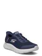 Mens Go Walk Flex Hands Up Matalavartiset Sneakerit Tennarit Navy Skec...