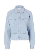 Slfhazel Ls Light Ice Blue Denim Jacket Farkkutakki Denimtakki Blue Se...