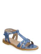 Sandals - Flat Matalapohjaiset Sandaalit Blue ANGULUS