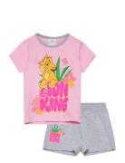 Set Pyjalong Pyjamasetti Pyjama Pink Løvernes Konge