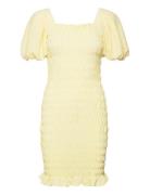 Rikko Solid Dress Polvipituinen Mekko Yellow A-View