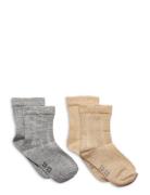 Ankle Sock W. Lurex Sukat Grey Minymo