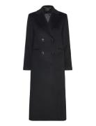 Double-Breasted Wool-Blend Coat Outerwear Coats Winter Coats Black Lau...