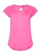 Eaze Ss Melange Tee W Tops T-shirts & Tops Short-sleeved Pink Craft