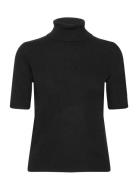 Turtleneck T-Shirt Tops Knitwear Turtleneck Black Davida Cashmere