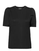 Tu Puff Sleeve Top Tops T-shirts & Tops Short-sleeved Black Residus