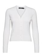 Cotton-Modal Cardigan Sweater Tops Knitwear Cardigans White Lauren Ral...