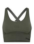 Hmlclea Seamless Sports Top Sport Bras & Tops Sports Bras - All Khaki ...