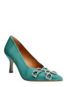 Miley - Satin Pump Shoes Heels Pumps Classic Green Day Birger Et Mikke...