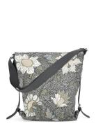 Shoulder Bag Black Flower Linen Bags Small Shoulder Bags-crossbody Bag...