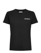 2Nd Pure Logo Tops T-shirts & Tops Short-sleeved Black 2NDDAY