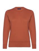 Light Cotton C-Neck Tops Knitwear Jumpers Red GANT