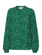 Frida Blouse Tops Blouses Long-sleeved Green Fabienne Chapot