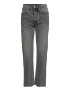 Slim High-Rise Jeans Bottoms Jeans Straight-regular Black Hope