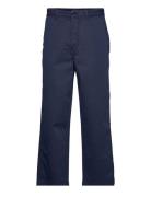 D2. Wide Leg Cotton Chinos Bottoms Trousers Chinos Blue GANT