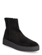 Warm Lining Shoes Boots Ankle Boots Ankle Boots Flat Heel Black Billi ...