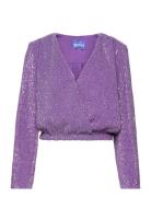 Stellacras Blouse Tops Blouses Long-sleeved Purple Cras