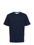 Slhrelaxsoon Pocket Ss O-Neck Tee W Tops T-shirts Short-sleeved Navy S...