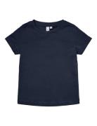 Vmpaula S/S T-Shirt Girl Noos Tops T-shirts Short-sleeved Blue Vero Mo...