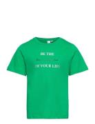 Vmpukfrancis Ss Top Box Jrs Girl Tops T-shirts Short-sleeved Green Ver...