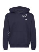 Scribble Fleece Hoodie Sport Sweat-shirts & Hoodies Hoodies Navy Adida...