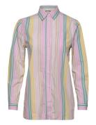 Stripe Cotton Tops Shirts Long-sleeved Multi/patterned Ganni