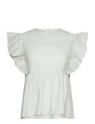 2Nd Sirius - Cotton Sense Tops Blouses Short-sleeved White 2NDDAY