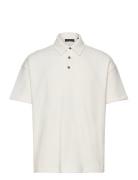 Easton Ss Polo Tops Polos Short-sleeved White AllSaints