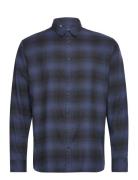 Slhslimowen-Flannel Shirt Ls Noos Tops Shirts Casual Blue Selected Hom...