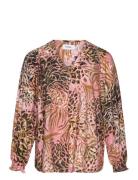 Fpnita Bl 1 Tops Blouses Long-sleeved Pink Fransa Curve