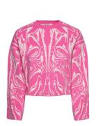 Kira Swirly Blouse Tops Knitwear Jumpers Pink A-View