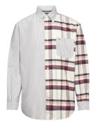 Global Stp Check Blocking Shirt Tops Shirts Casual Multi/patterned Tom...
