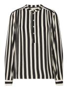 Slfida-Signa Ls Aop Top O Tops Shirts Long-sleeved Black Selected Femm...