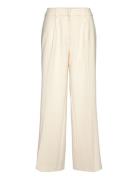 Ingrid Viscose Trousers Bottoms Trousers Straight Leg Cream Marville R...
