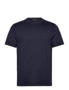 Sleek Mk Crew Tops T-shirts Short-sleeved Navy Michael Kors
